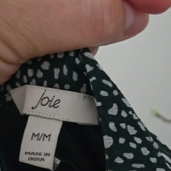 Joie Arctic Animal Spot Balloon Long Sleeve Green Dress size MEDIUM - Picture 5 of 10